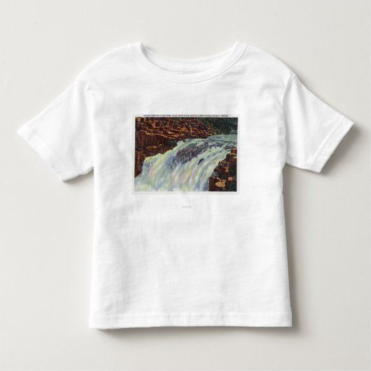 Uitzicht van Salmon Jumping Punch Bowl Herfsten Kinder Shirts (Voorkant)