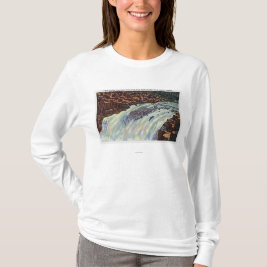 Uitzicht van Salmon Jumping Punch Bowl Herfsten T-shirt (Voorkant)