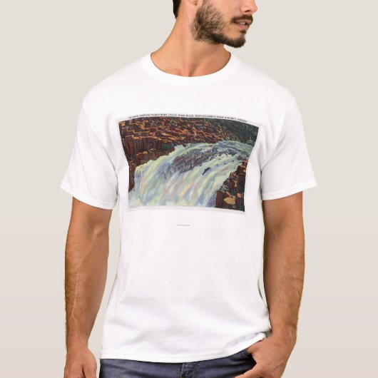 Uitzicht van Salmon Jumping Punch Bowl Herfsten T-shirt (Voorkant)