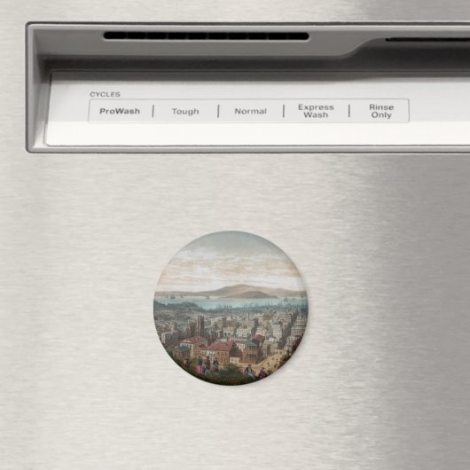 Uitzicht van San Francisco (1860) magneet (Insitu (Vaatwasser))