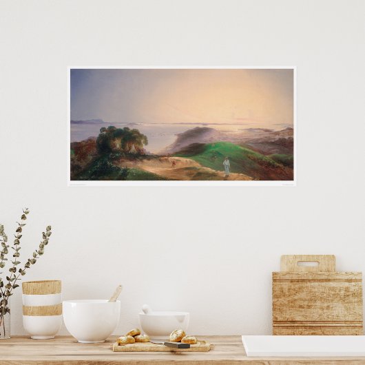 Uitzicht van San Francisco Bay (0576A) Poster (Keuken)