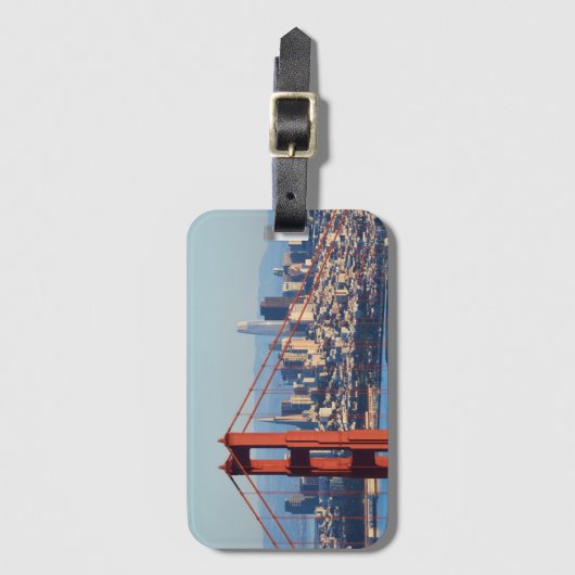 Uitzicht van San Francisco door Golden Gate Bridge Bagagelabel (Voorkant (verticaal))