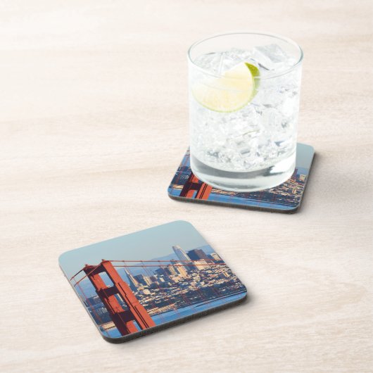 Uitzicht van San Francisco door Golden Gate Bridge Bier Onderzetter (Rechterzijde)