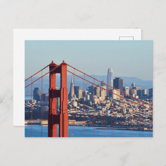 Uitzicht van San Francisco door Golden Gate Bridge Briefkaart (Voorkant / Achterkant)