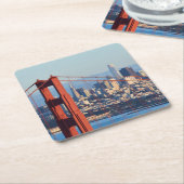Uitzicht van San Francisco door Golden Gate Bridge Kartonnen Onderzetters (Schuin)