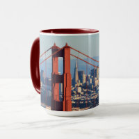 Uitzicht van San Francisco door Golden Gate Bridge