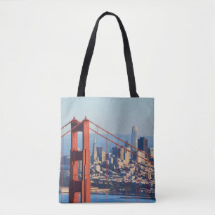 Uitzicht van San Francisco door Golden Gate Bridge Tote Bag