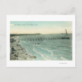 Uitzicht van San Mateo Beach en Pier Briefkaart (Voorkant)