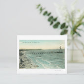 Uitzicht van San Mateo Beach en Pier Briefkaart (Staand voorkant)