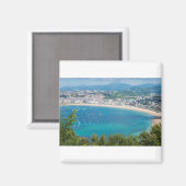 Uitzicht van San Sebastian, Donostia Magneet (Voorkant / Achterkant)