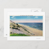 Uitzicht van Sand Dunes en het strand Briefkaart (Voorkant / Achterkant)