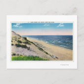 Uitzicht van Sand Dunes en het strand Briefkaart (Voorkant)