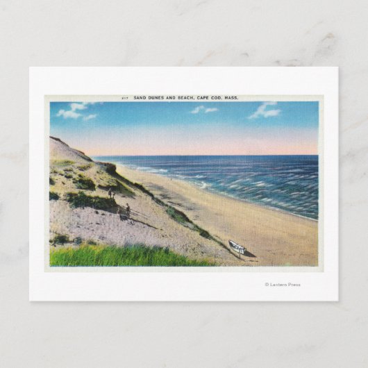 Uitzicht van Sand Dunes en het strand Briefkaart (Voorkant)