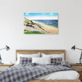 Uitzicht van Sand Dunes en het strand Canvas Afdruk (Insitu (Slaapkamer))