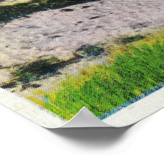 Uitzicht van Sand Dunes en het strand Poster (Hoek)