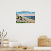 Uitzicht van Sand Dunes en het strand Poster (Keuken)