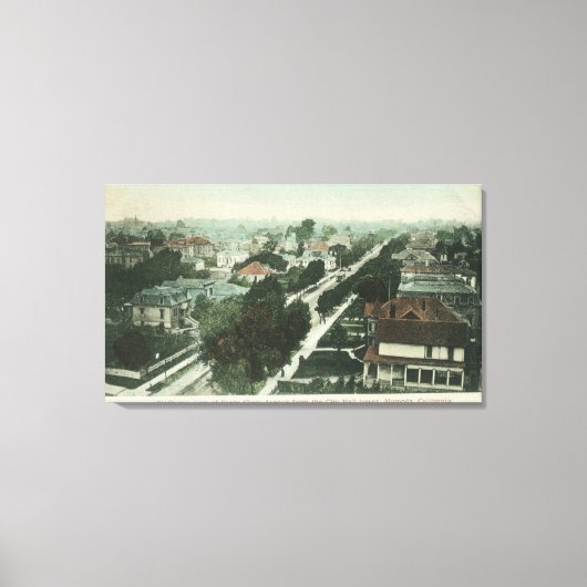 Uitzicht van Santa Clara AveAlameda, CA Canvas Afdruk (Voorkant)