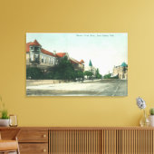 Uitzicht van Santa Cruz AvenueLos Gatos, CA Canvas Afdruk (Insitu (Woonkamer))