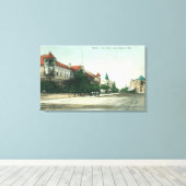 Uitzicht van Santa Cruz AvenueLos Gatos, CA Canvas Afdruk (Insitu (Houten vloer))