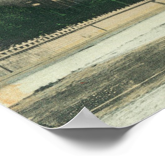 Uitzicht van Santa Cruz AvenueLos Gatos, CA Poster (Hoek)