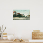 Uitzicht van Santa Cruz AvenueLos Gatos, CA Poster (Keuken)