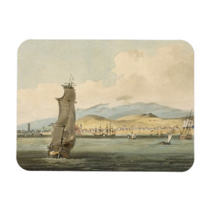 Uitzicht van Santa Cruz, bord 3 van 'A Voyage to C Magneet