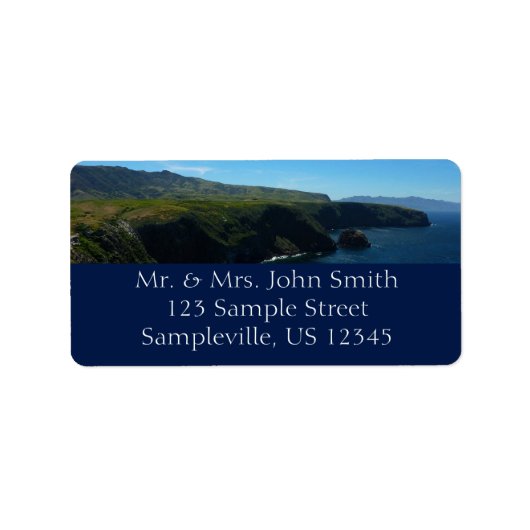 Uitzicht van Santa Cruz op de Kanaaleilanden Etiket (Voorkant)