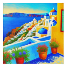 Uitzicht van Santorini