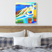 Uitzicht van Santorini Canvas Afdruk (Insitu (Slaapkamer))