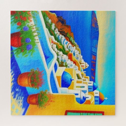 Uitzicht van Santorini Legpuzzel (Horizontaal)
