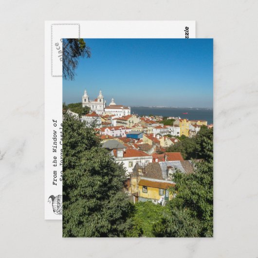 Uitzicht van Sao Jorge Castle (vert.) - Briefkaart (Voorkant / Achterkant)