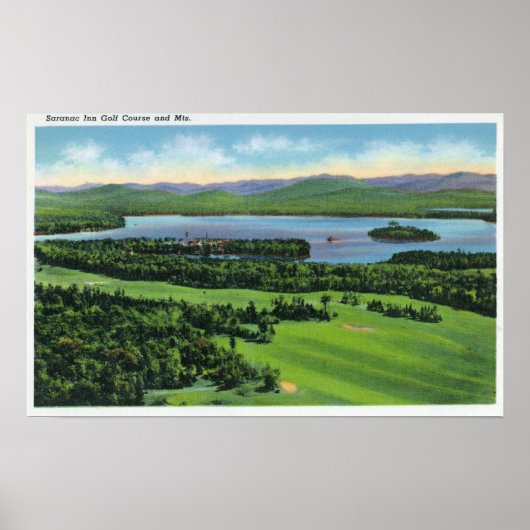 Uitzicht van Saranac Inn Golf Course & Poster (Voorkant)