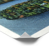 Uitzicht van Saranac Inn Poster (Hoek)