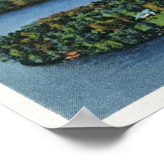 Uitzicht van Saranac Inn Poster (Hoek)