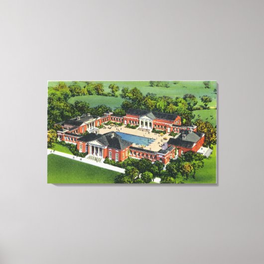 Uitzicht van Saratoga Spa Recreation Centre Canvas Afdruk (Voorkant)