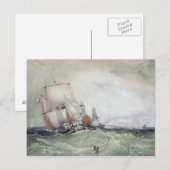 Uitzicht van Scarborough, met een Collier Brig Briefkaart (Voorkant / Achterkant)