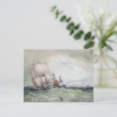 Uitzicht van Scarborough, met een Collier Brig Briefkaart (Staand voorkant)