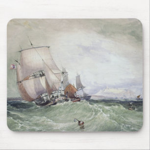 Uitzicht van Scarborough, met een Collier Brig Muismat
