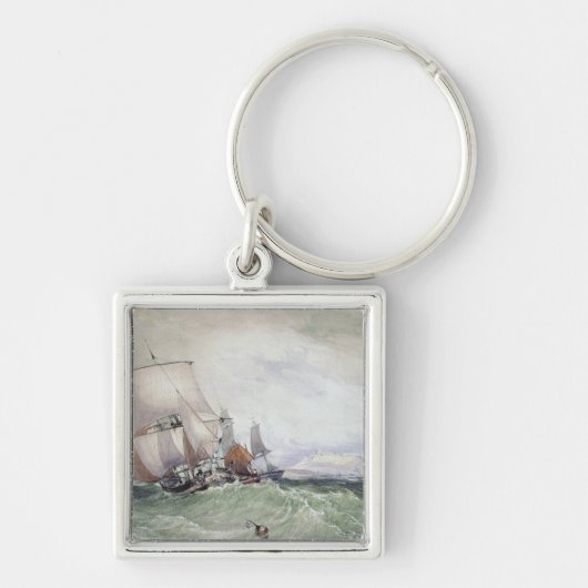 Uitzicht van Scarborough, met een Collier Brig Sleutelhanger (Voorkant)
