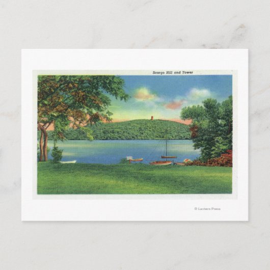 Uitzicht van Scargo Hill en Tower Briefkaart (Voorkant)