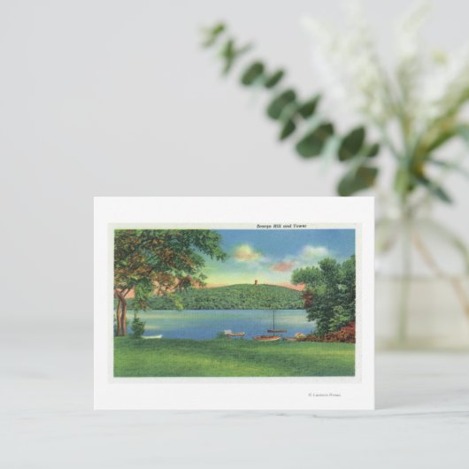 Uitzicht van Scargo Hill en Tower Briefkaart (Staand voorkant)