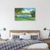 Uitzicht van Scargo Hill en Tower Canvas Afdruk (Insitu (Slaapkamer))