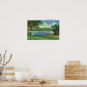 Uitzicht van Scargo Hill en Tower Poster (Keuken)