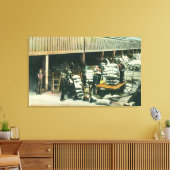 Uitzicht van scheepsbemanningen canvas afdruk (Insitu (Woonkamer))