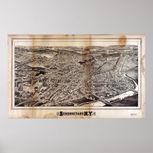 Uitzicht van Schengen, New York (1882) Poster (Voorkant)