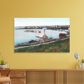 Uitzicht van schepen in de DockSt. Michael, AK Canvas Afdruk (Insitu (Woonkamer))