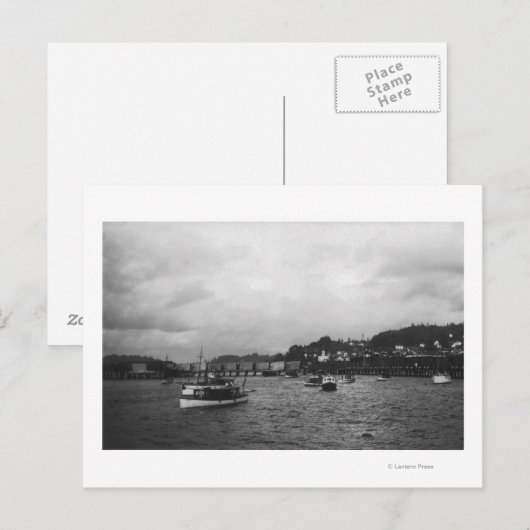 Uitzicht van schepen op het 15e jaarlijkse Regatta Briefkaart (Voorkant / Achterkant)