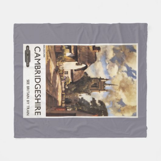 Uitzicht van schilderachtig land British Railways Fleece Deken (Voorkant (Horizontaal))