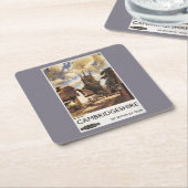 Uitzicht van schilderachtig land British Railways  Kartonnen Onderzetters (Schuin)