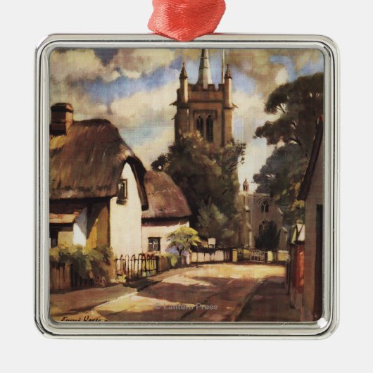 Uitzicht van schilderachtig land British Railways  Metalen Ornament (Voorkant)